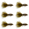 Dark Olive Bead Head Crystal Woolly Bugger Classic Streamer Flies - Set of 6 Trout Fly Fishing Flies - Hook Size 8