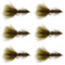 Dark Olive Bead Head Crystal Woolly Bugger Classic Streamer Flies - Set of 6 Trout Fly Fishing Flies - Hook Size 4