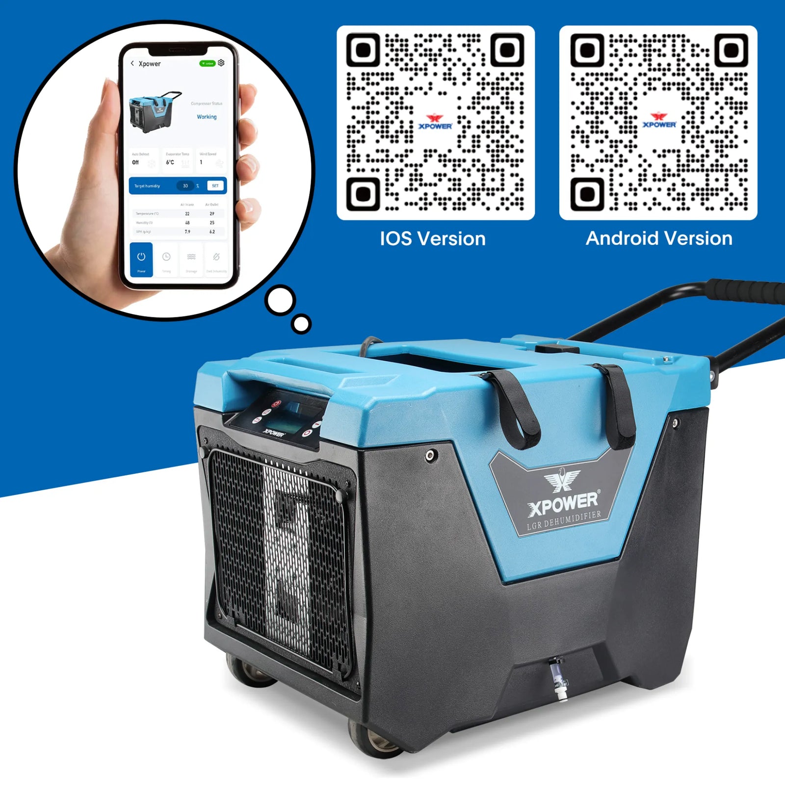 XPOWER XD-125Li Low Grain Refrigerant (LGR) Dehumidifier