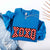 XOXO Checkered Valentine Sweatshirt – Furry Style Printed Sweater