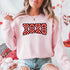 XOXO Checkered Valentine Sweatshirt – Furry Style Printed Sweater
