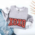 XOXO Checkered Valentine Sweatshirt – Furry Style Printed Sweater