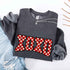 XOXO Checkered Valentine Sweatshirt – Furry Style Printed Sweater
