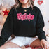 XOXO Sequins Valentine Sweatshirt – Faux Printed Sweater