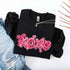 XOXO Sequins Valentine Sweatshirt – Faux Printed Sweater