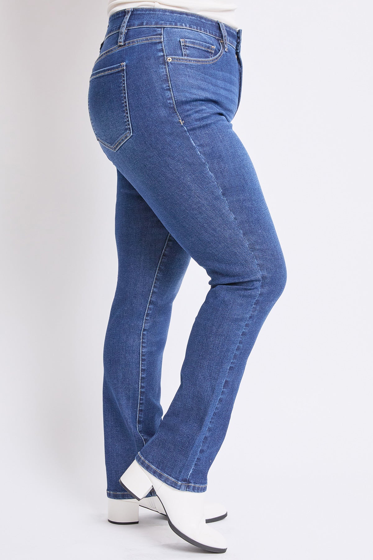 Women's Plus High Rise Basic 5 Pocket Straight  Jeans