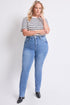 Women's Plus High Rise Basic 5 Pocket Straight  Jeans