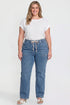 Women's Tie Front Wide Leg Jeans
