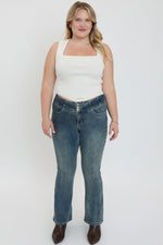 Women's Plus 3-Button Premium Stretch Bootcut Jeans
