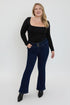 Women's Plus 3-Button Premium Stretch Bootcut Jeans