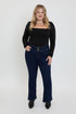 Women's Plus 3-Button Premium Stretch Bootcut Jeans