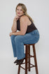Women's Plus Front Seam Wide Leg Jeans