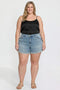 Women's Plus Premium Stretch Fold-Over Cuff Shorts