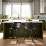 Xuma Urban Industrial Faux Leather Seating Collection (Dining Chair or Counter Stool), Set of 2