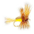 Barbless Yellow Humpy Classic Hair Wing Dry Fly - 6 Flies Hook Size 14