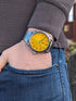 Yellow Sunburst Watch