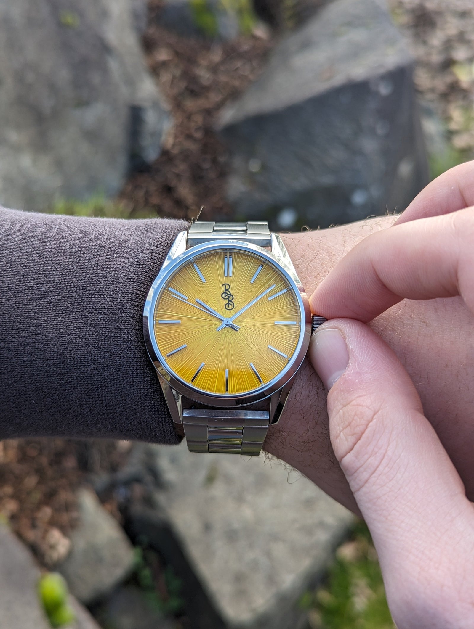 Yellow Sunburst Watch