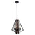 Zenith 4-Light Black & Wood Dimmable Island Pendant Light
