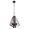 Zenith 4-Light Black & Wood Dimmable Island Pendant Light