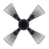 Zenith 4-Light Black & Wood Dimmable Island Pendant Light