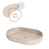 DDALF04 22'' Concrete Oval Vessel Sink - Bathroom