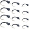 Black Zebra Midge Assortment - Black Bead Head - 1 Dozen - 4 Each of 3 Sizes 14, 16, 18 - Tailwater and Lake Fly Fishing Flies Assortment
