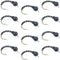 Black Zebra Midge - Black Bead Head - 1 Dozen - Size 16 - Tailwater and Lake Fly Fishing Flies