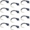 Black Zebra Midge - Black Bead Head - 1 Dozen - Size 24 - Tailwater and Lake Fly Fishing Flies