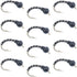 Black Zebra Midge - Black Bead Head - 1 Dozen - Size 22 - Tailwater and Lake Fly Fishing Flies