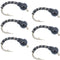 Black Zebra Midge - Black Bead Head - 6 Flies Size 18 - Tailwater and Lake Fly Fishing Flies