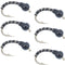 Black Zebra Midge - Black Bead Head - 6 Flies Size 16 - Tailwater and Lake Fly Fishing Flies
