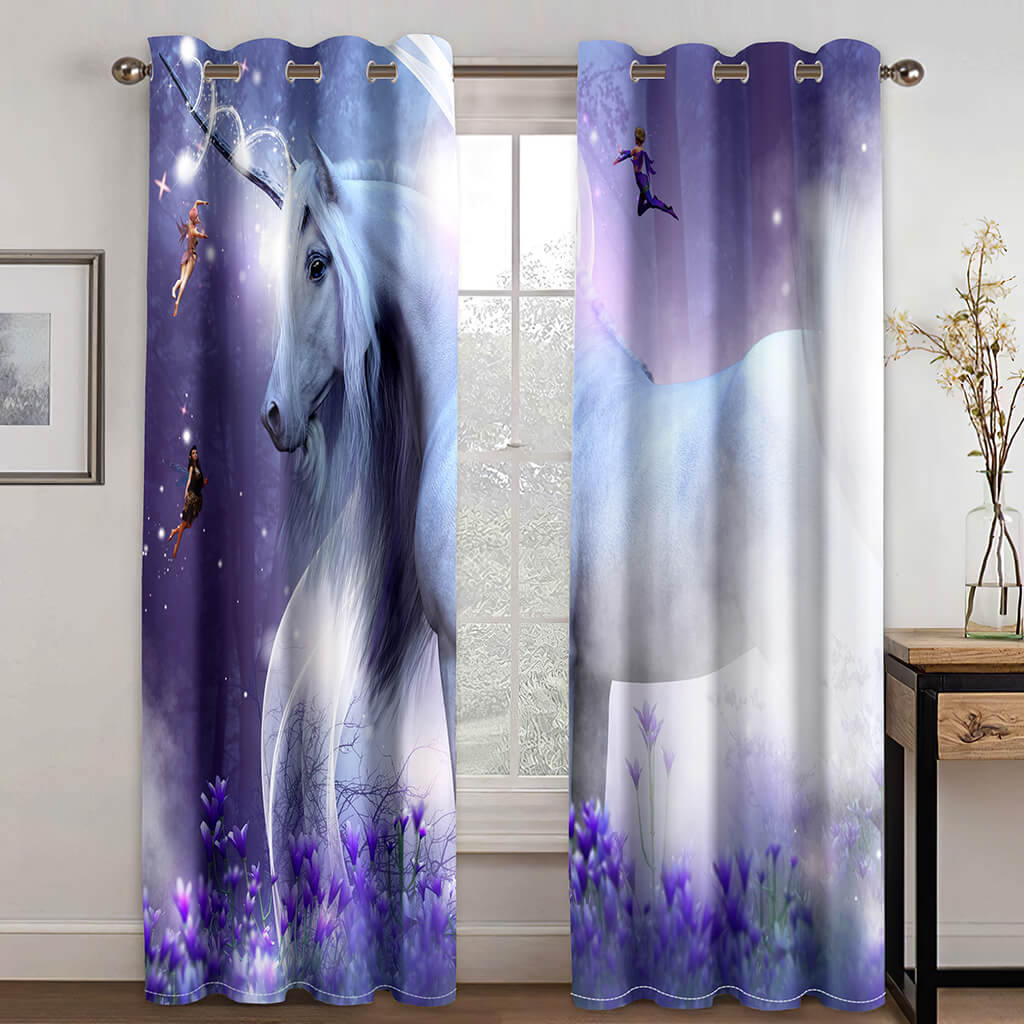 Zebra Horse Curtains Blackout Window Treatments Drapes for Room Decor