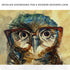 The Wise Owl Watercolor Portrait Canvas Wall Art