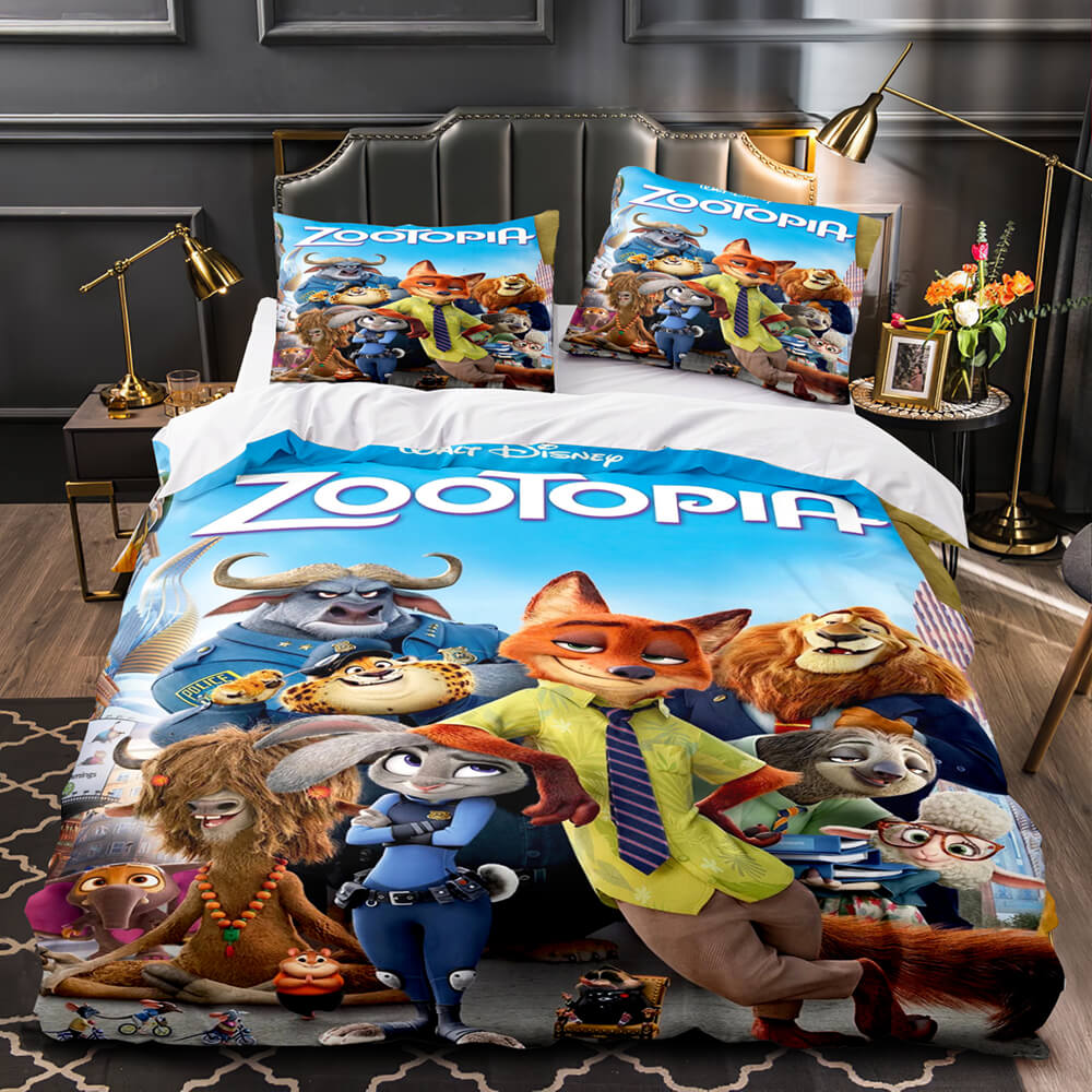 Zootopia Bedding Cosplay Quilt Duvet Covers Decoration Bed
