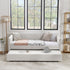Upholstered Daybed With Trundle With Vertical Stripes