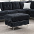 L-Shaped Sectional Sofa With Chaise And Storage Ottoman, Includes 2 Pillows