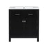Bathroom Vanity With Ceramic Sink, Modern Single Bathroom Cabinet With 2 Doors And A Shelf, Soft Close Doors