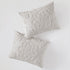 King/Cal King Tufted Cotton Chenille Medallion Duvet Cover Set