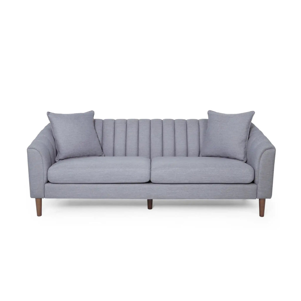 Contemporary 3 Seater Sofa with Plush Accents - Fabric