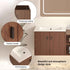 Soft Close Doors Bathroom Vanity With Small Storage Shelves, 24" And 12" Combination Cabinet - Reddish Brown