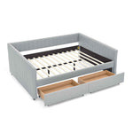 Upholstered Queen Daybed With 2 Drawers