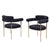 Upholstered Accent Dining Chairs With Armrests (Set of 2)