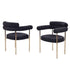 Upholstered Accent Dining Chairs With Armrests (Set of 2)