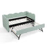 Gingham Daybed With USB Charging Port, Wave Shaped Design