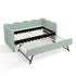 Gingham Daybed With USB Charging Port, Wave Shaped Design