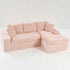 Modular Sofa, Convertible Twin Seat With Chaise Lounge