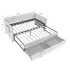 Daybed With Trundle And Storage Drawers, Flat Arms With Pocket