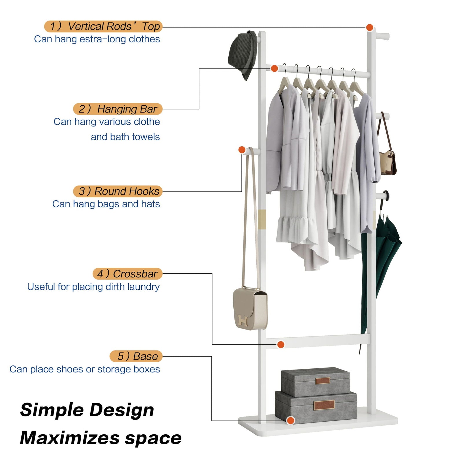 Solid Wood Simple Hat Rack