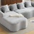 Modular L-Shape Sectional Sofa With Curved Chaise