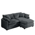 Modern Oversized Modular Cushion Sofa With Ottoman, Low Back, Deep Seating Sofa Set